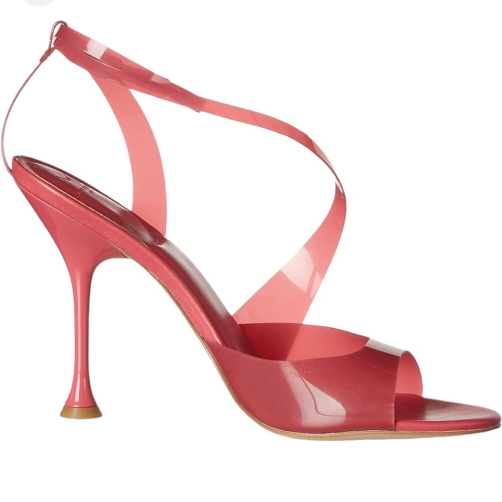 Marc Fisher LTD Claudie Strappy Heels Rubber Sandals Size 7 Pink New No Box